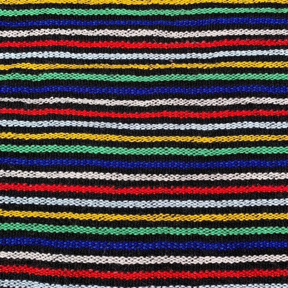 Shawl-Wrap-Scarf Multicolor Striped With Fringe
